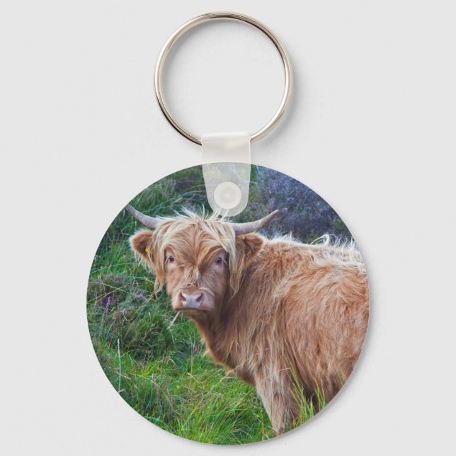 Llavero Young Highland Cow Keyring (Anverso)