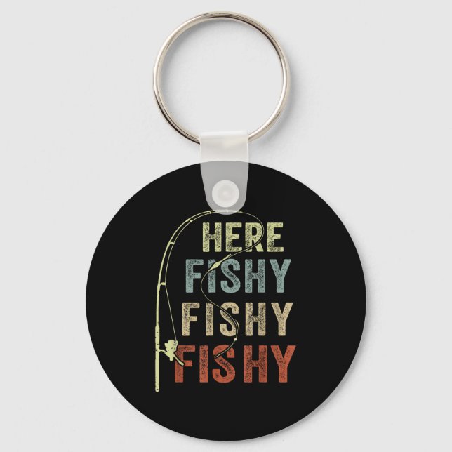 Llavero Youth Here-fishy Fishing-shirt Boys Toddler Funny  (Anverso)