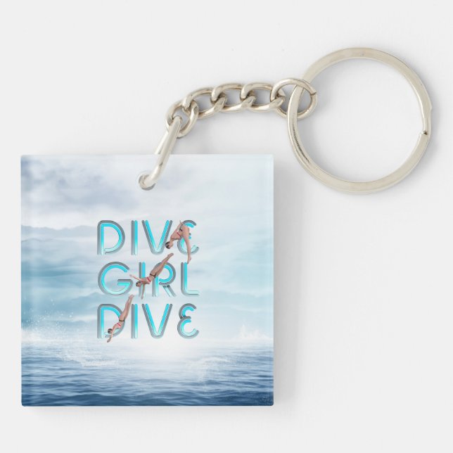 Llavero Zambullida SUPERIOR del chica de la zambullida (Atrás)