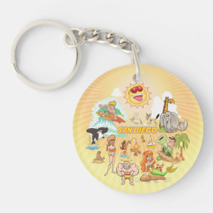 Llavero Zany San Diego Personalizado Acrílico