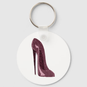 Llavero Zapato rojo de rubíes del estilete