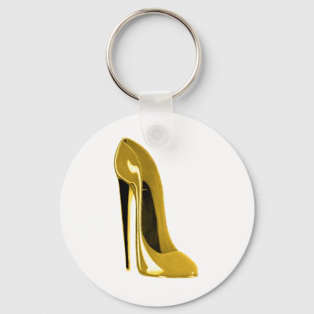 Llavero Zapato Stiletto Amarillo Sunshine (Anverso)