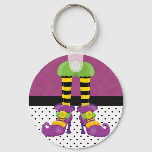 Llavero Zapatos de bruja de Halloween retro Funky