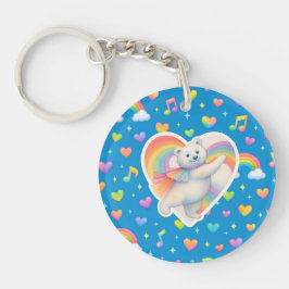 Llavero Zarah Dancing Polar Bear Keychain – Rainbow 