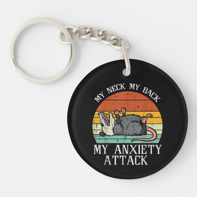 Llavero Zarigüeya Mi Cuello De Vuelta Ataque De Ansiedad C (Frente)