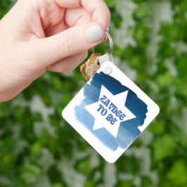 Llavero "Zaydee to be" curioso nuevo abuelo judío acuarela