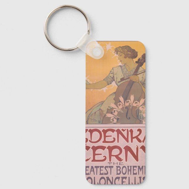 Llavero Zdenka Cerny poster por Alphonse Mucha (Anverso)