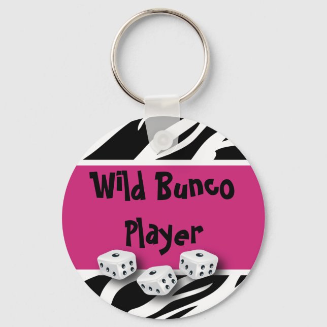 Llavero Zebra Animal Print Wld Bunco Player (Anverso)