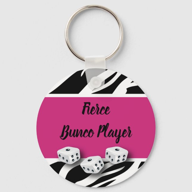 Llavero Zebra Animal Print Wld Bunco Player (Anverso)