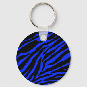 Llavero zebra azul