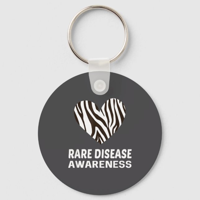 Llavero Zebra Heart Rare Disease Awareness Gift 2020  (Anverso)