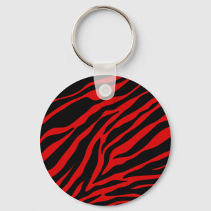 Llavero zebra roja