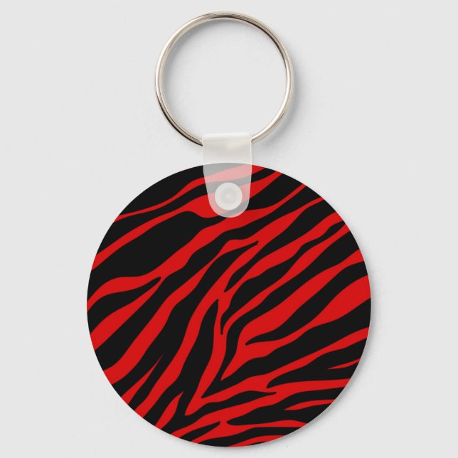Llavero zebra roja (Anverso)