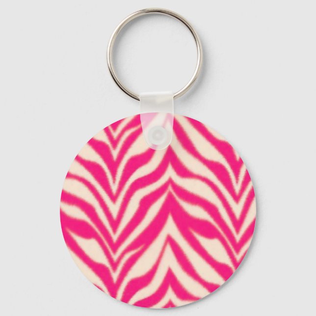 Llavero Zebra rosa (Anverso)