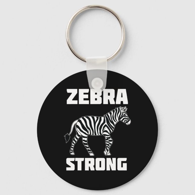 Llavero Zebra Strong Ehlers Danlos Síndrome Wareness Warne (Anverso)