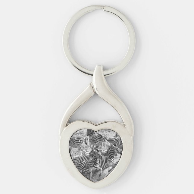 Llavero Zebras running (Anverso)