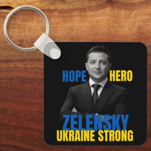 Llavero Zelensky Hope Hero Ucrania fuerte