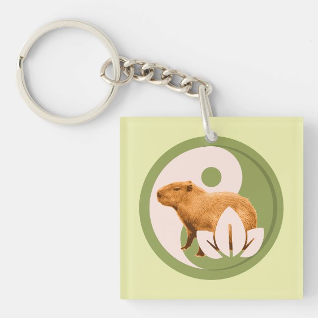 Llavero Zen Capybara Yin Yang (Frente)