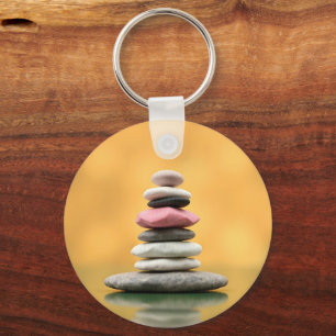 Llavero Zen Piedras Espirituales Equilibrio Arte Terapéuti