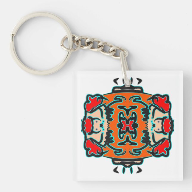 Llavero Zen Tribal Vibrante (Frente)