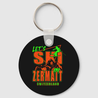 Llavero Zermatt Let's Ski Alpine Skiing Swiss Alps Switzer
