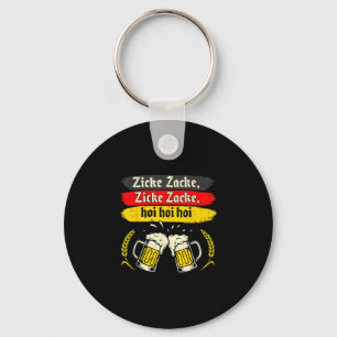 Llavero Zicke zacke hoi lederhosen bebiendo cerveza fiesta