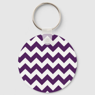 Llavero Zigzag morado y blanco
