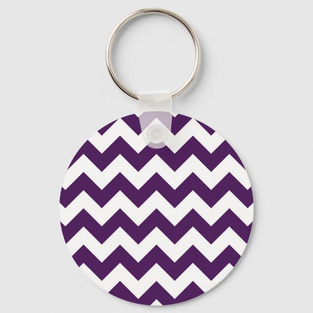 Llavero Zigzag morado y blanco (Anverso)