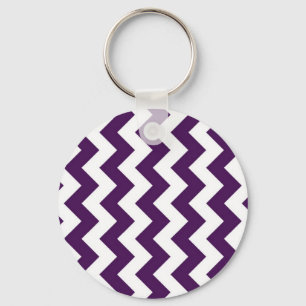 Llavero Zigzag morado y blanco