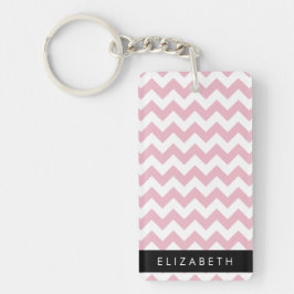 Llavero Zigzag Rosado, Chevron Rosa, Patrón De Ondas, Su N
