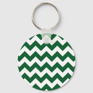 Llavero Zigzag verde y blanco
