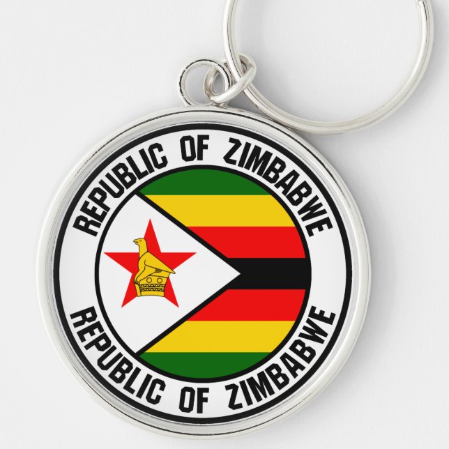 Llavero Zimbabwe Round Emblem (Frente)