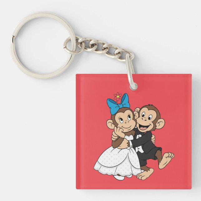 Llavero Zina y Mimo son los novios. (Frente)