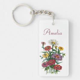 Llavero Zinnias personalizadas