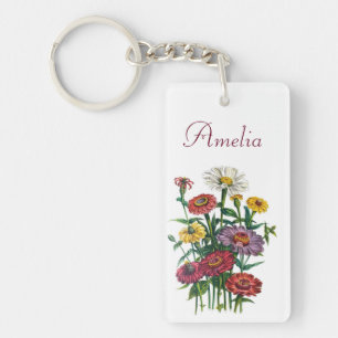 Llavero Zinnias personalizadas