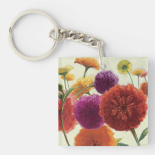 Llavero Zinnias puros de la paleta