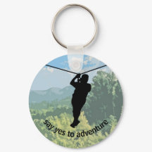 Zipline Adventure Design Keychain