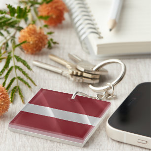 Llavero zLV002 LATVIA ondeando FLAG, Keychain