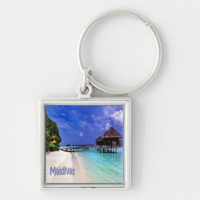 Llavero zMV004 islas playa MALDIVES, Asia, (Frente)