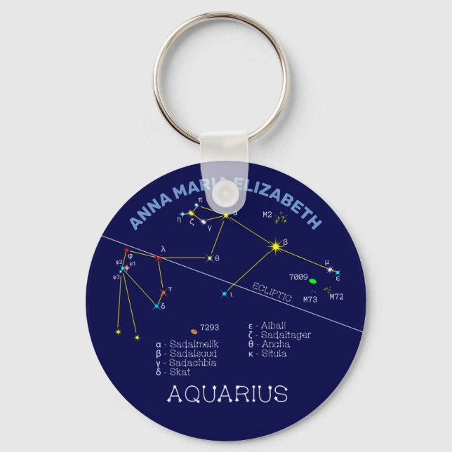 Llavero Zodiac Constellation Aquarius (Anverso)