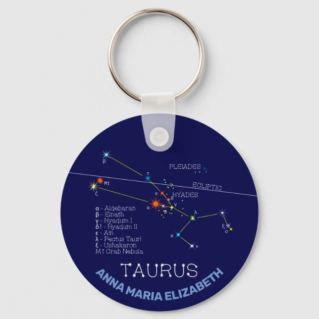 Llavero Zodiac Constellation Taurus (Anverso)