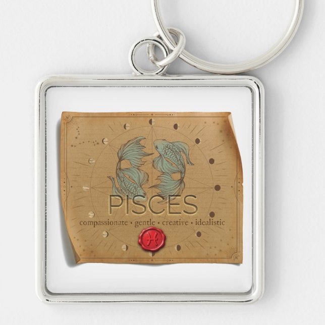 Llavero Zodiac - Pisces - Keychain (Frente)