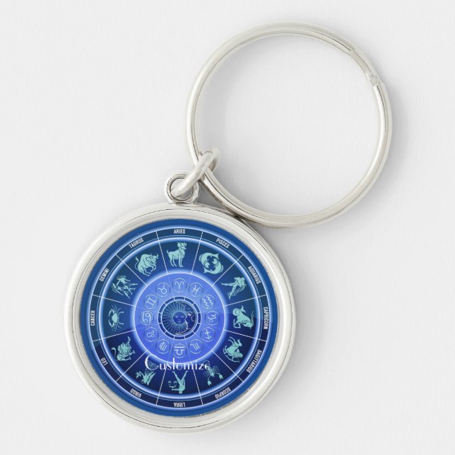 Llavero Zodiac Sun Rótulo Astrología Calendario Thunder_Co (Frente)