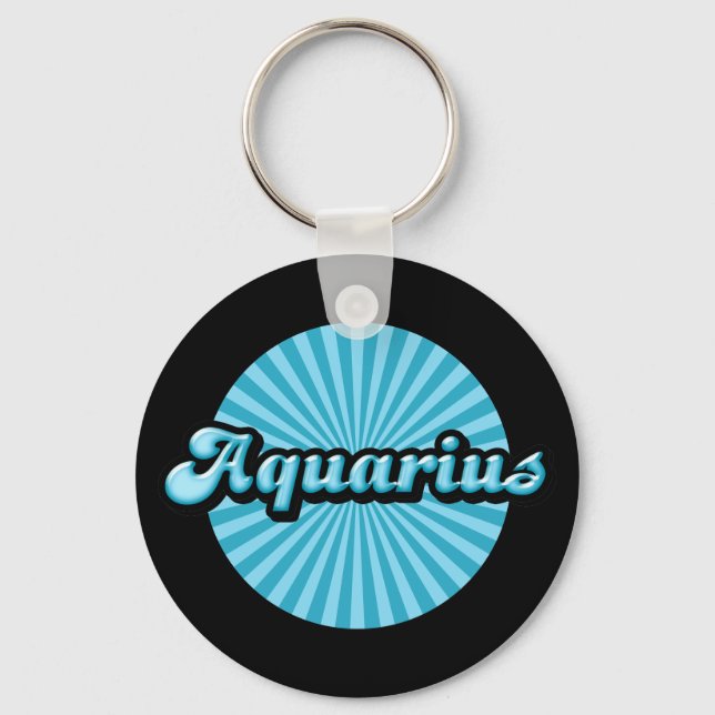 Llavero Zodíaco Acuario Retro (Anverso)