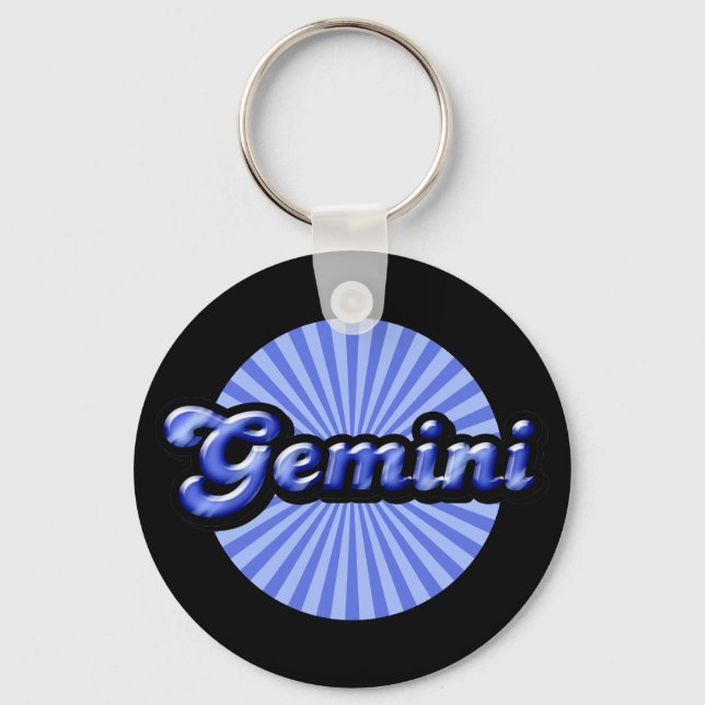 Llavero Zodiaco Retro Géminis (Anverso)