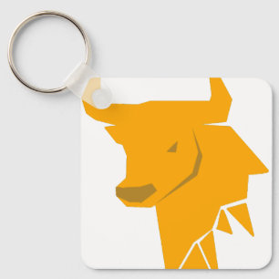 Llavero Zodíaco Toro Toro Amarillo – Silueta Brillante de