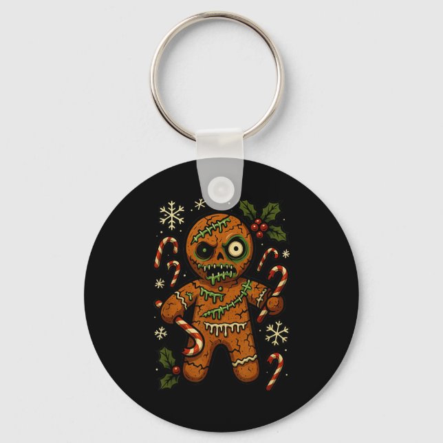 Llavero Zombie Gingerbread Man Christmas Zombie T Shirt  (Anverso)