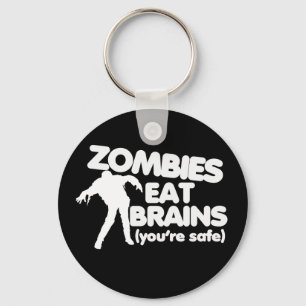 Llavero Zombis Eat Brains (estás a salvo)