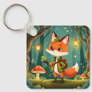 Llavero Zorro de dibujos animados lindo y caprichoso