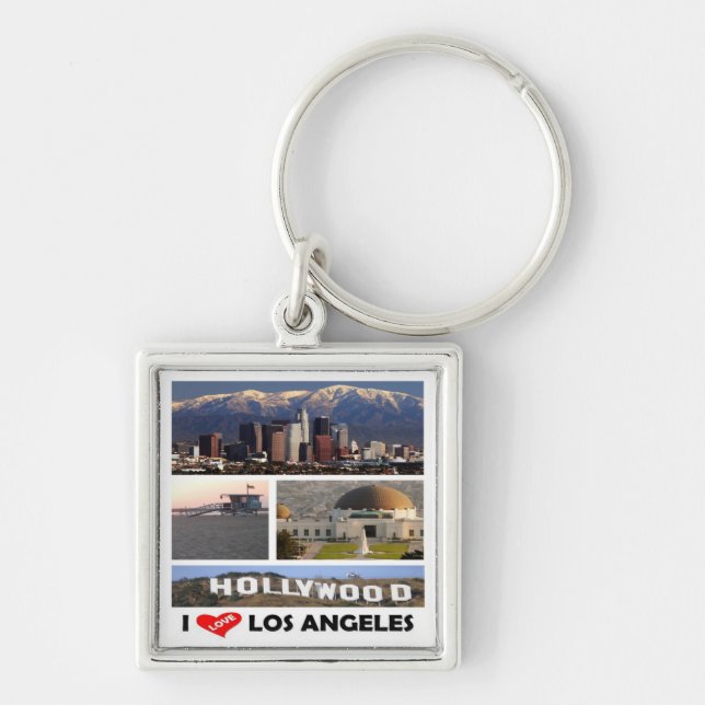 Llavero zUS169 LOS ANGELES I Love, Mosaic, (Frente)